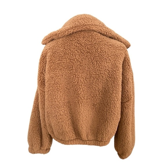 2/$30 Sonoma Brown Sherpa Zip Jacket Women's sz Medium NWT - Picture 3 of 7